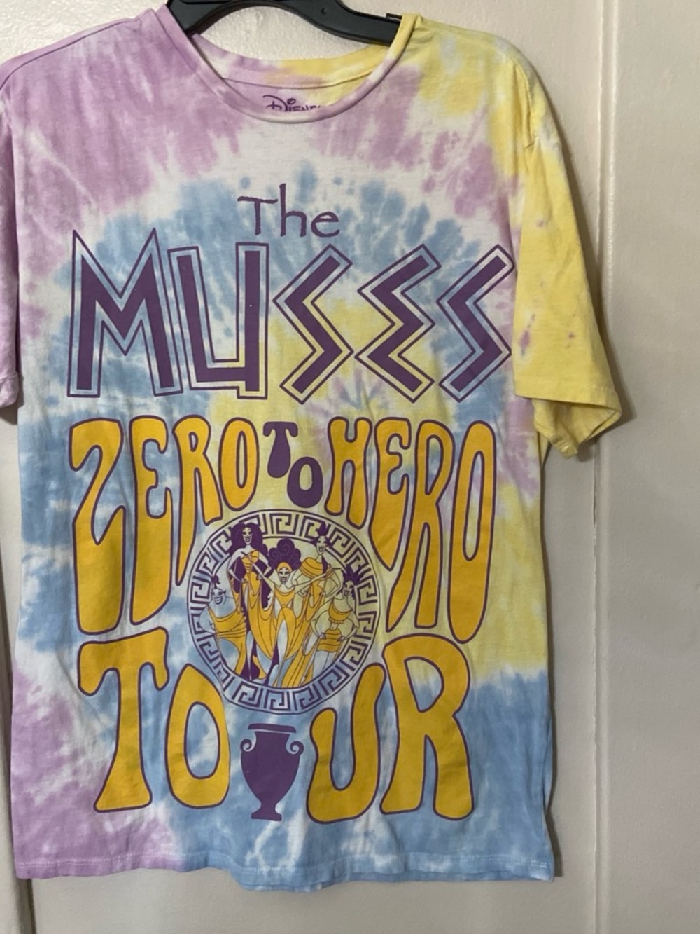 Disney Tie-Dye 'The Muses' Zero to Hero Tour Tee - Purple, Yellow, Blue